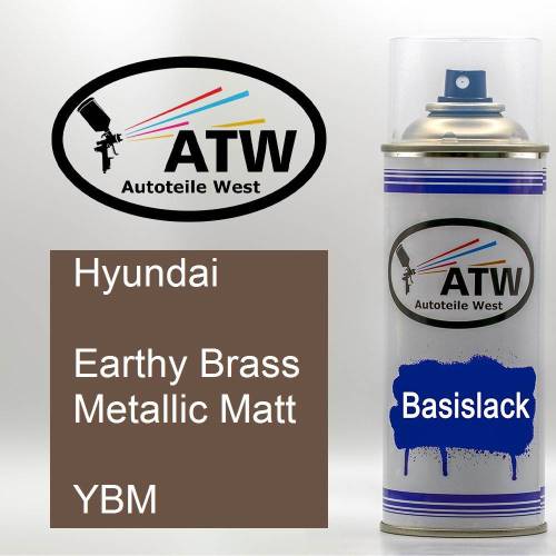 Hyundai, Earthy Brass Metallic Matt, YBM: 400ml Sprühdose, von ATW Autoteile West.
